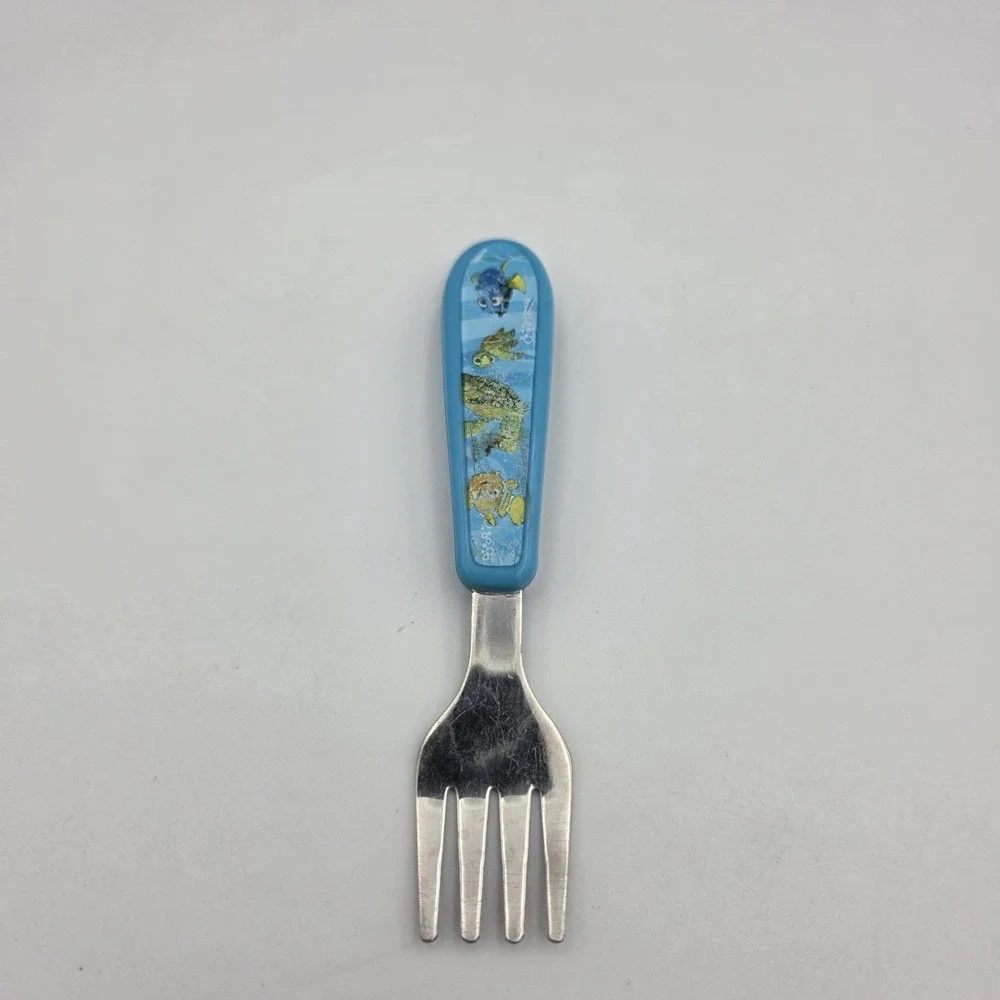 Vtg Disney Finding Nemo Stainless Fork Flatware Utensils Toddler Learning Curve